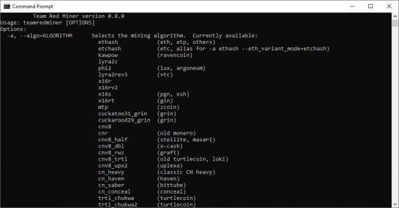 TeamRedMiner 0.8.0 With Improved Support for the Ethash Algorithm