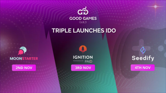 Good Games Guild Announces Triple IDO on Seedify, Ignition, MoonStarter