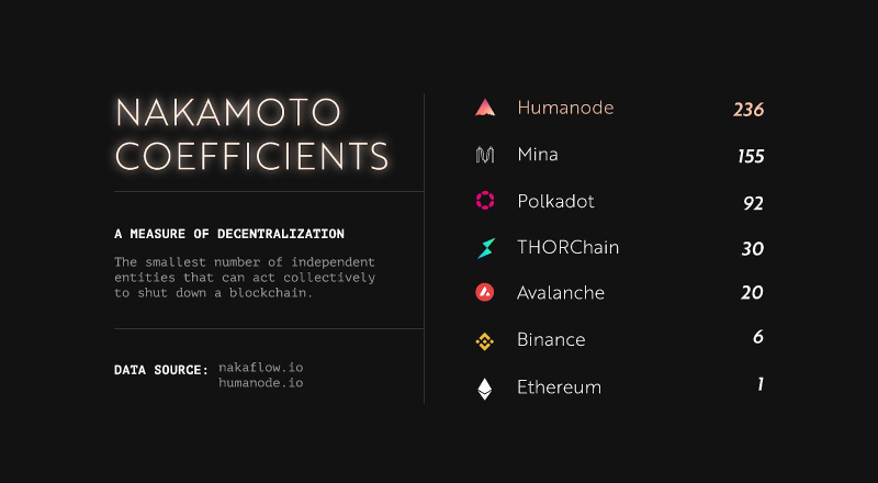 Humanode, a blockchain built with Polkadot SDK, becomes the most decentralized by Nakamoto Coefficient